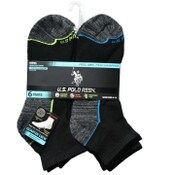 Wholesale - 6pk MEN'S BLACK QUARTER CUSHION SOCKS SIZE 6-12, UPC: 662239071499